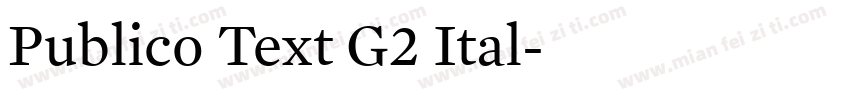 Publico Text G2 Ital字体转换